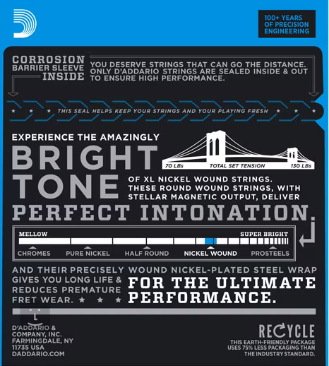 D'Addario EXL116 - Húrok elektromos gitárra