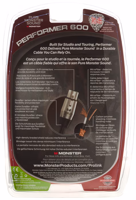 Monster P600-M-5 - Mikrofon kábel