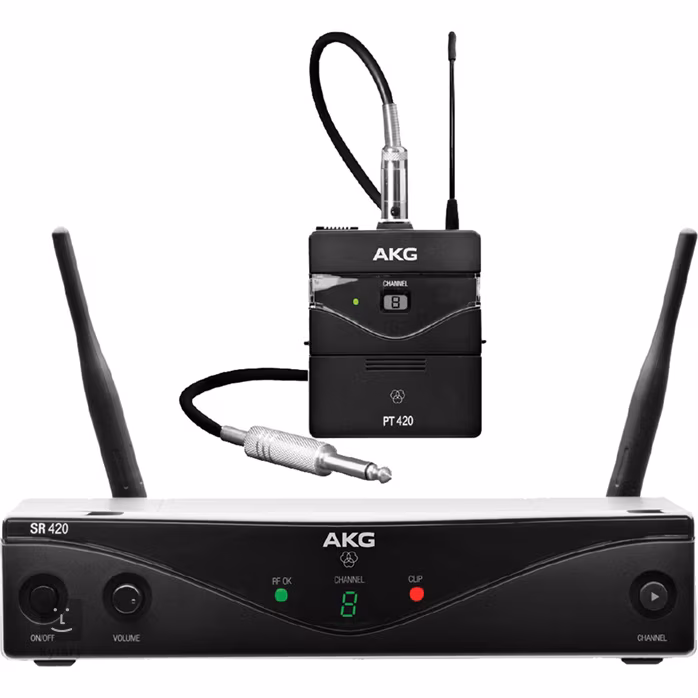 AKG WMS420 Instrumental/U2 - Vezeték nélküli szett csiptetős mikrofonnal