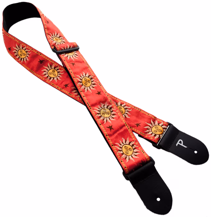 Perri's Leathers 7010 Jacquard Red Suns - Gitár hevederek
