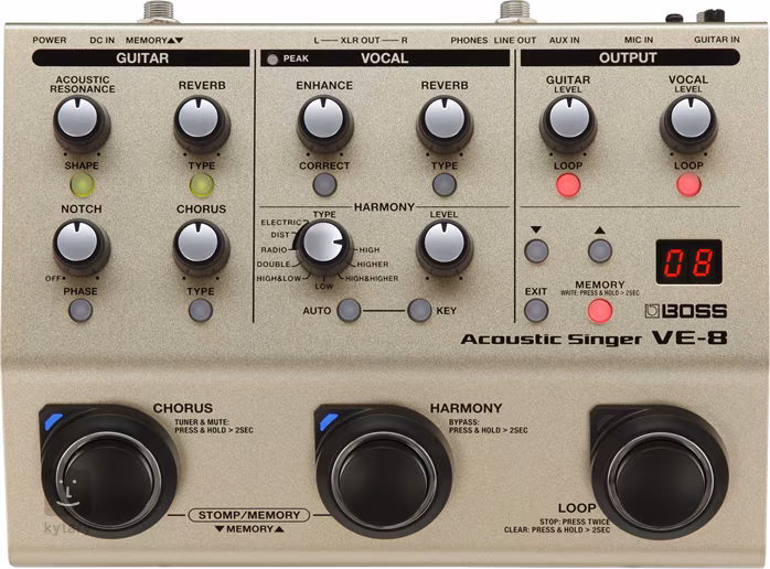 Boss VE-8 - Ének effekt processzor