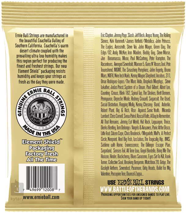 Ernie Ball 2008 Earthwood 80/20 Bronze Rock & Blues - Fém húrok akusztikus gitárra