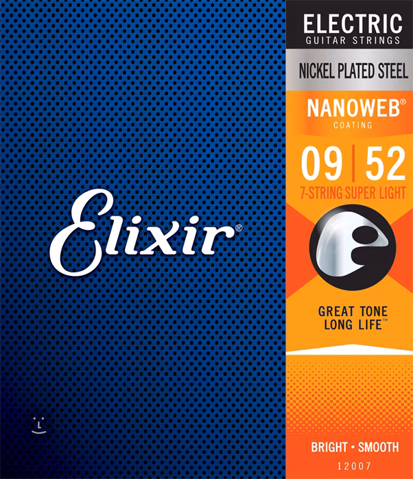 Elixir Nanoweb 7-String Super Light - 7 húros elektromos gitár húrok
