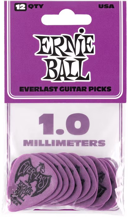 Ernie Ball Everlast Picks 1.0 Purple - Pengetők