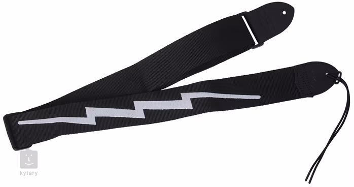 Fender 2" Nylon Lightning Bolt Strap, Black - Gitár hevederek