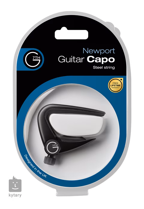 G7th Newport 6-String Black - Kapodaszter