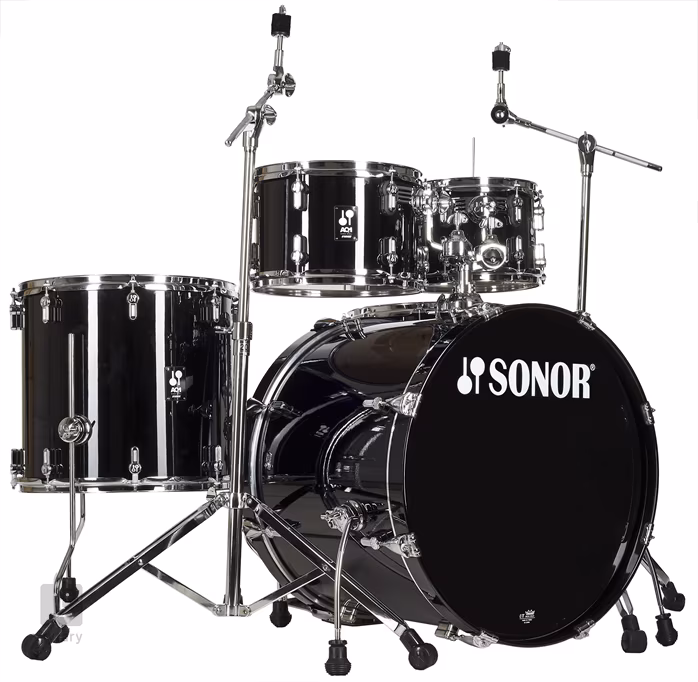 Sonor AQ1 Piano Black Stage Set - Dobszett