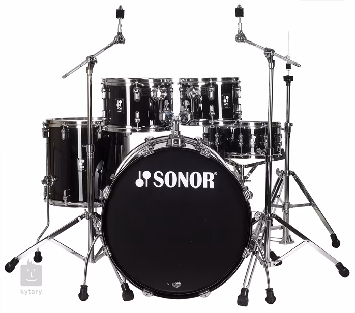 Sonor AQ1 Piano Black Stage Set - Dobszett