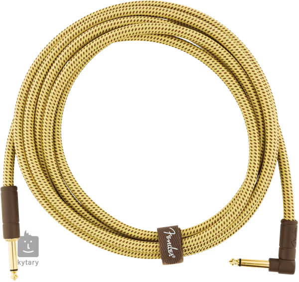 Fender Deluxe Series 10' Instrument Cable Tweed Angled - Hangszer kábel
