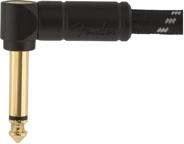 Fender Deluxe Series 10' Instrument Cable Black Tweed Angled - Hangszer kábel