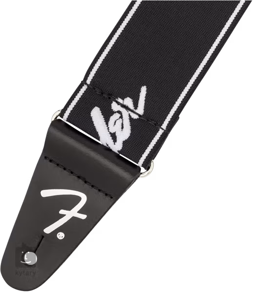 Fender WeighLess Strap Black/White - Gitár hevederek