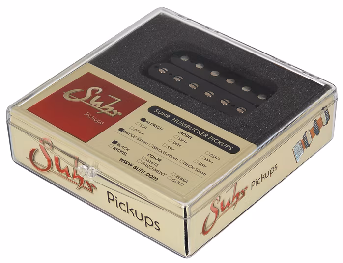 Suhr Aldrich, Hot Humbucker Pickup, Bridge, 53mm, Black - Elektromos gitár hangszedő