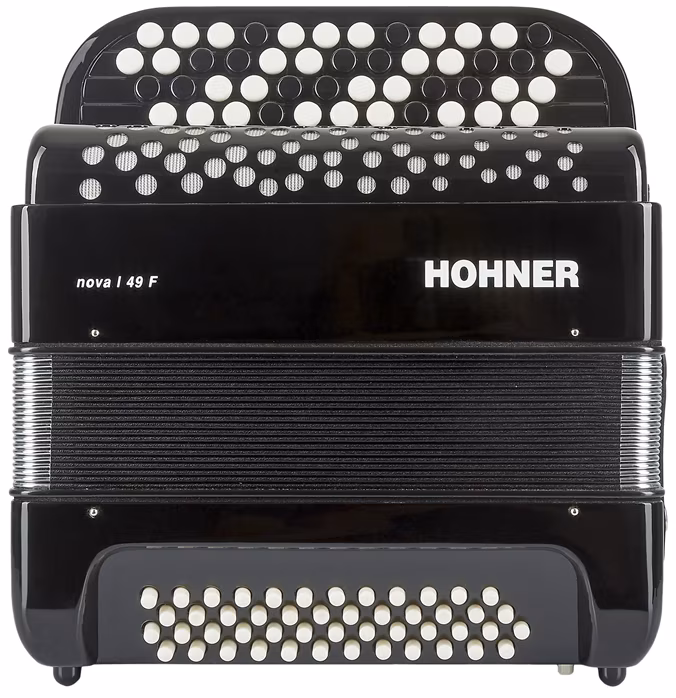Hohner Nova I 49 F, black, B-System - Kromatikus tangóharmonika