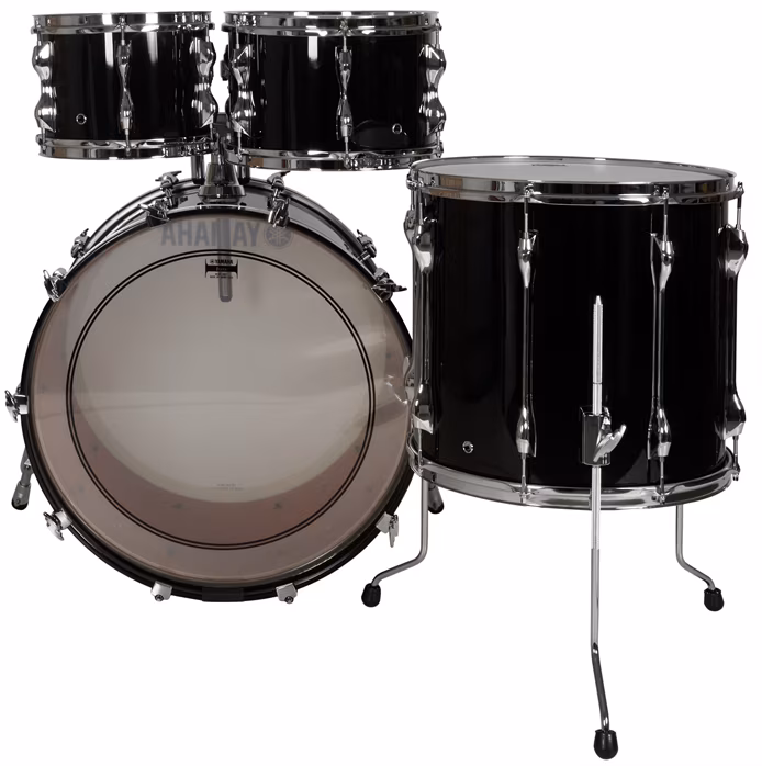 Yamaha Recording Custom Solid Black Fusion Set - Dobszett