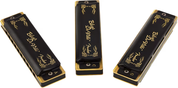 Fender Blues DeVille Harmonica Pack of 3 with Case - Szájharmonika szett