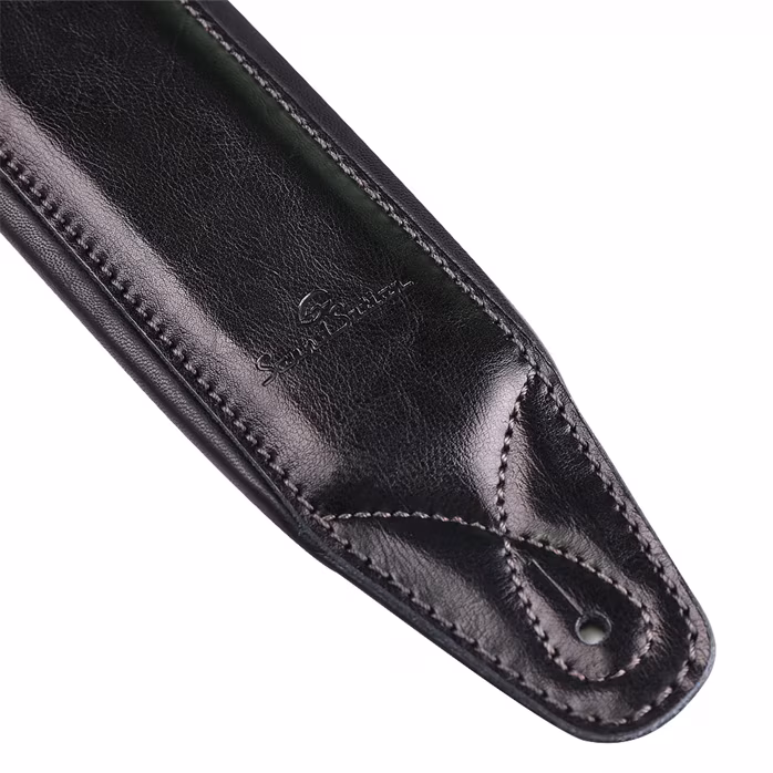 Soundsation Padded Leather Strap Black - Gitár hevederek