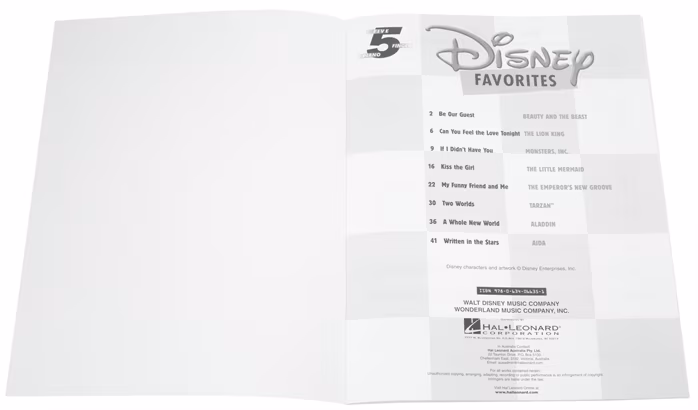 MS Disney Favourites Five Finger Piano - Zongora kotta