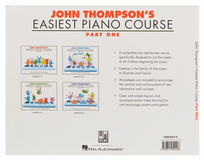 MS John Thompson's Easiest Piano Course: Part 1 - Revised Edition - Zongora kotta