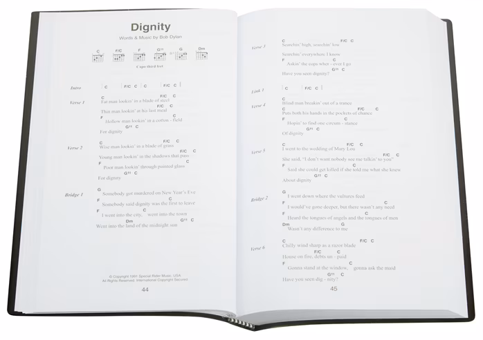 MS The Little Black Songbook: Bob Dylan - Énekeskönyv