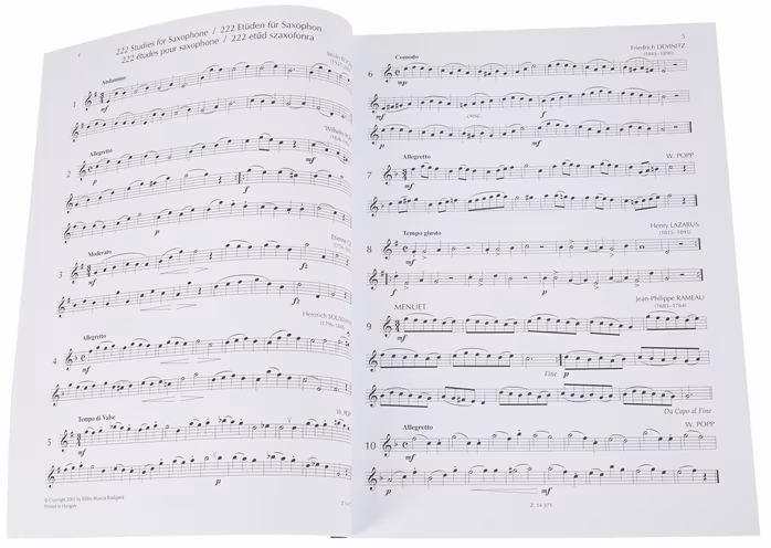 MS 222 Studies for Saxophone - Szaxofon kotta