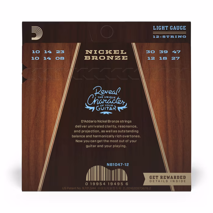 D'Addario NB1047-12 - 12 húros gitár húrok