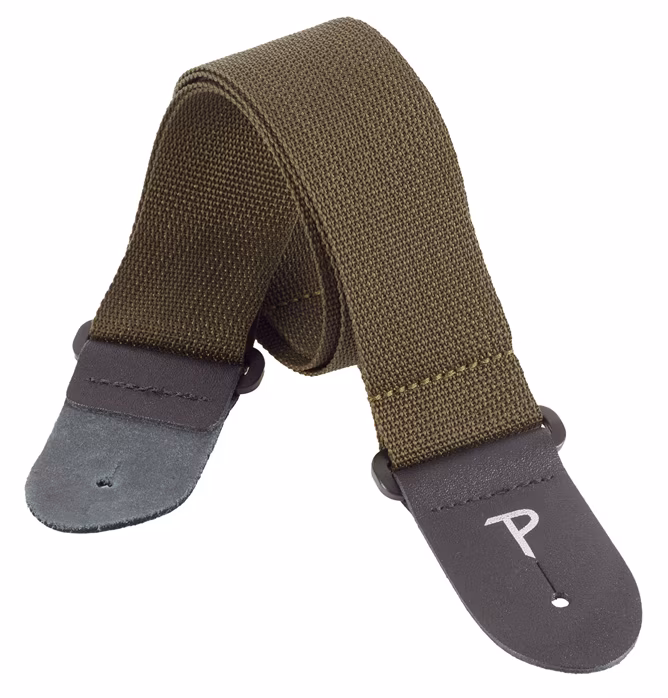 Perri's Leathers Poly Pro Extra Long Khaki - Gitár hevederek