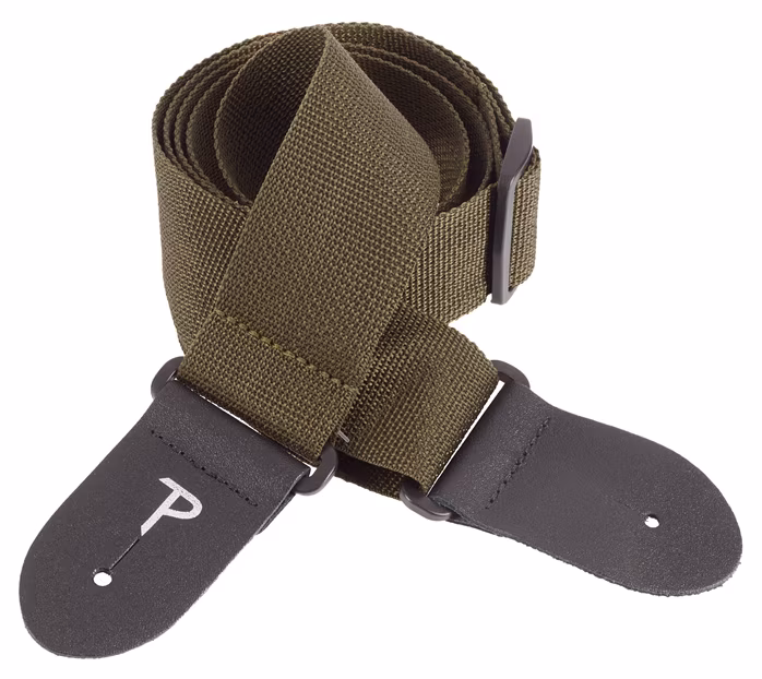 Perri's Leathers Poly Pro Extra Long Khaki - Gitár hevederek