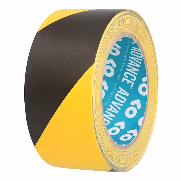 Advance Tapes Safety Tape AT0008 Black/Yellow 33 m - Szövetbetétes ragasztószalag