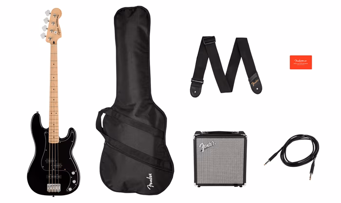 Fender Squier Affinity Precision Bass PJ Pack BLK - Basszusgitár szett