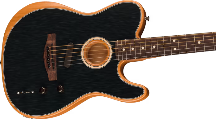 Fender Acoustasonic Player Tele RW BRSH BK - Elektroakusztikus hibrid gitár