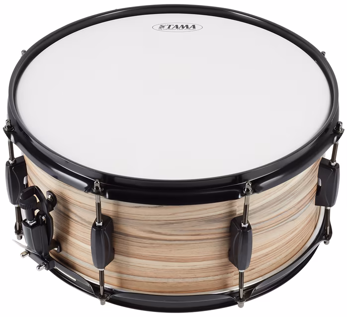 Tama 14" x 6,5" Woodworks Natural Zebrawood Wrap Snare Drum - Pergődob