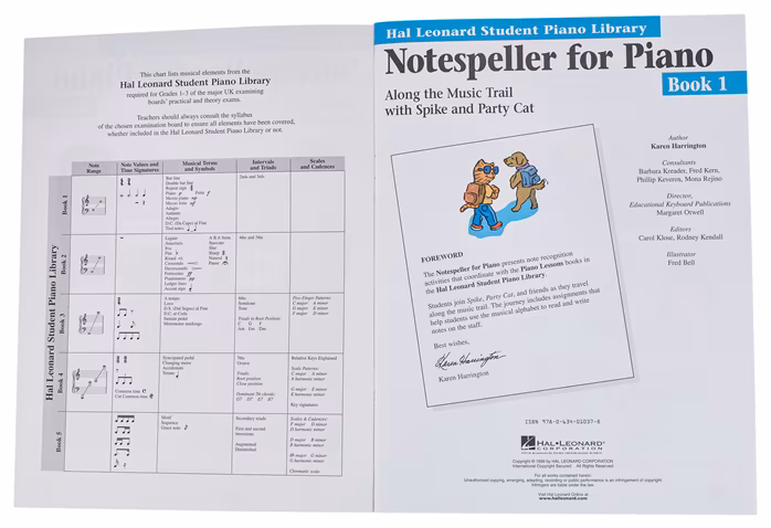 MS Hal Leonard Student Piano Library: Notespeller For Piano Book 1 - Zongora kotta