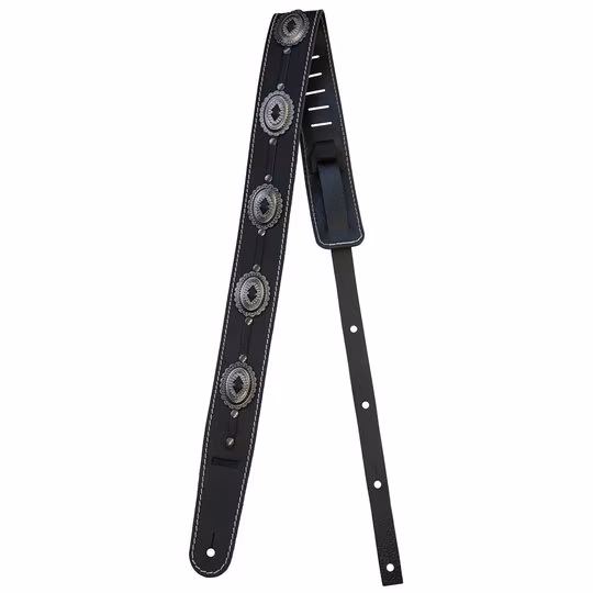 Richter Raw II Concho Black/Old Silver - Gitár hevederek