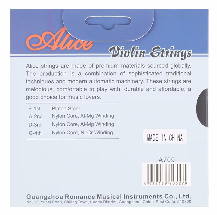 Alice A709 Concert Violin String Set - Hegedű húrok