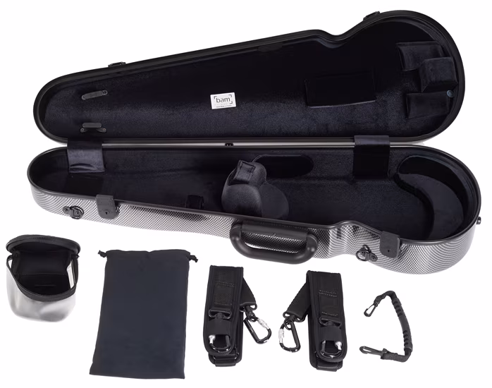Bam 2002XLSC Violin Silver Carbone - Hegedű tok