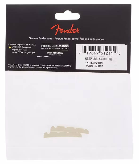 Fender Jazz Bass Pre-Slotted Micarta String Nuts - Zéró küszöb