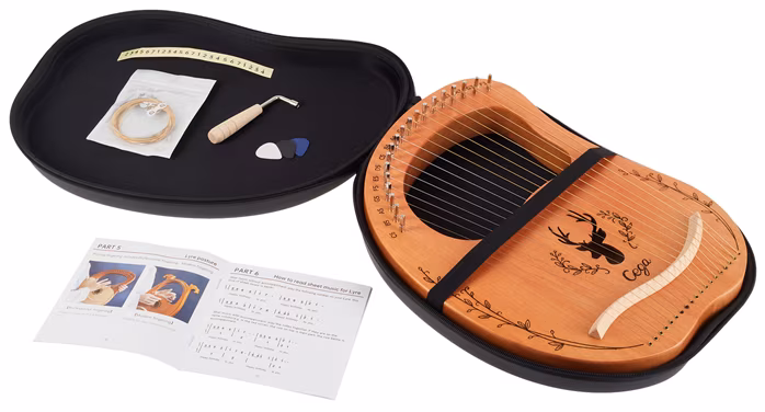 Cega Lyre Harp 19 Strings Natural - Lyre