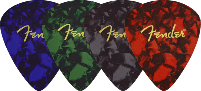 Fender Pick Shape Logo Coasters, 4-Pack, Multi-Color - Hullámvasút