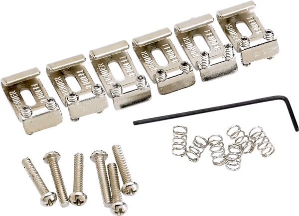 Fender American Vintage Stratocaster Bridge Saddles, Nickel - Gitár tartozék