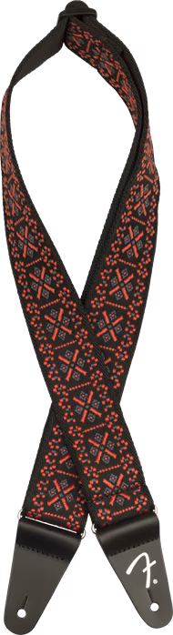 Fender Pasadena Woven Strap, Lattice Red, 2" - Gitár hevederek
