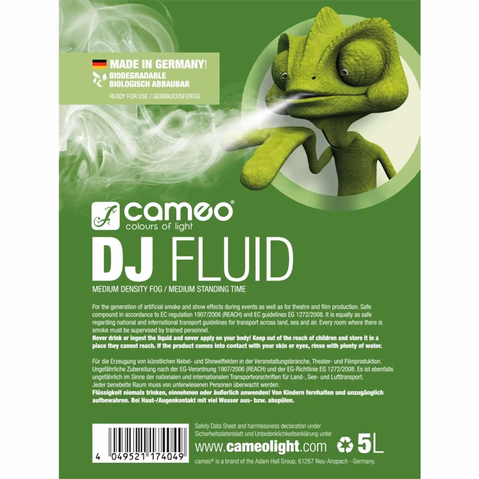 CAMEO DJ FLUID 5 L - Töltet