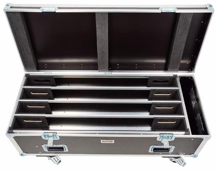 Razzor Cases Case for 8x Showtec Sunstrip Active MKII + compartment - Doboz fényekre