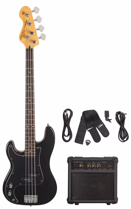 Vintage V40 Coaster Series Pack LH BLK - Basszusgitár szett