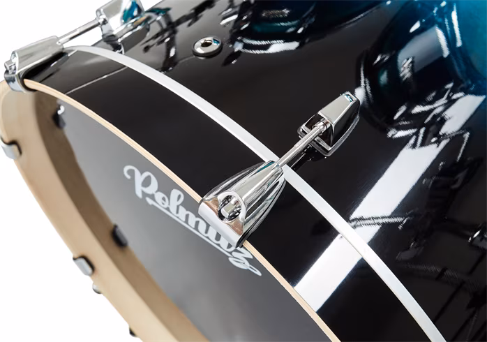 Polmuz Drums Birch Model 3 Blue to Black Fade Rock Set - Dobszett