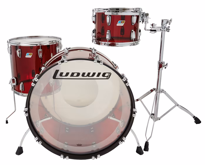 Ludwig Vistalite 50th Anniversary Probeat Red - Dobszett