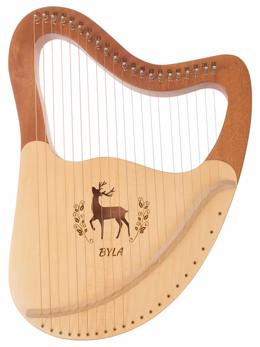 Byla Lyre Harp 21 Strings Wood - Lyre
