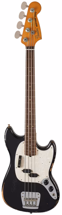 Fender JMJ Road Worn Mustang RW Bass BK - Elektromos basszusgitár