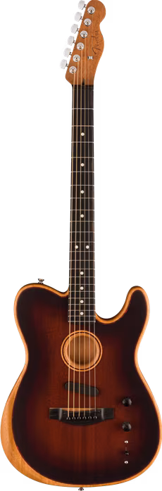 Fender American Acoustasonic Telecaster All-Mahogany EB BB - Elektroakusztikus hibrid gitár