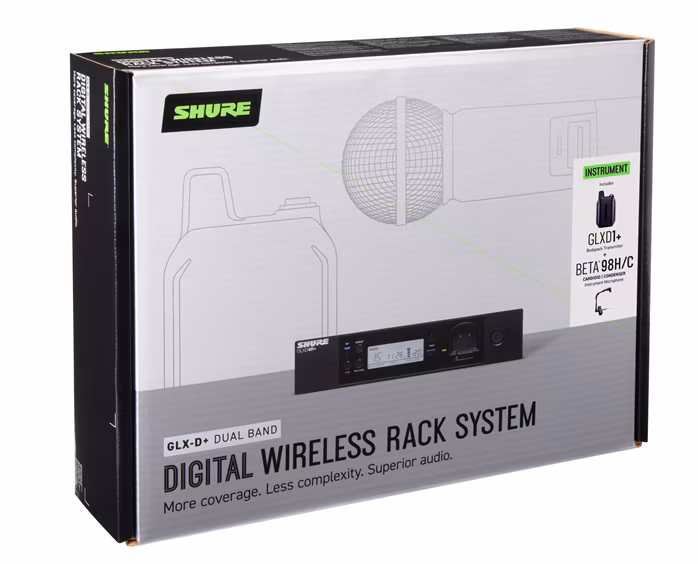 Shure GLXD14R+ INSTRUMENT SYSTEM W/BETA98H/C - Vezeték nélküli hangszer szett