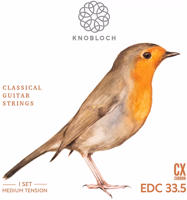 Knobloch ERITHACUS Double Silver CX Carbon Medium Tension 33.5 - Nylon húrok klasszikus gitárra